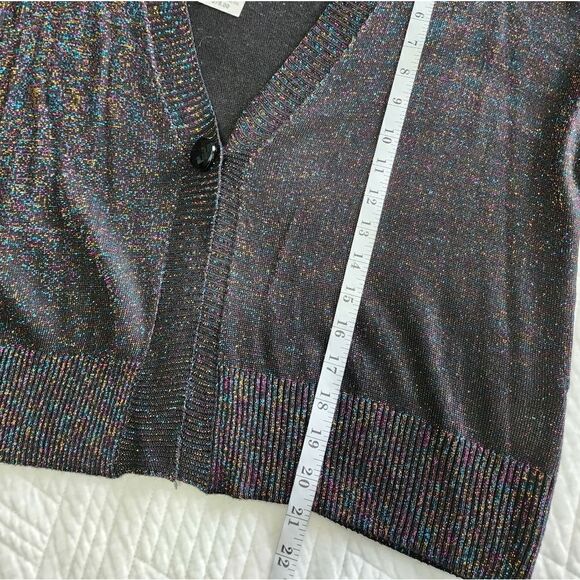 Joseph A multicolored metallic parade luxecore button front cardigan - Picture 9 of 13